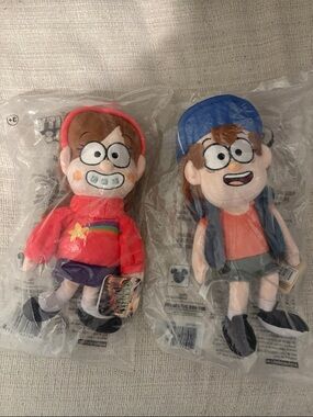 Gravity Falls Mabel and Dipper Plush Toy Set - Multicolor